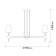 Suspension lamp 10x40W E14, size 95x95x100 cm
