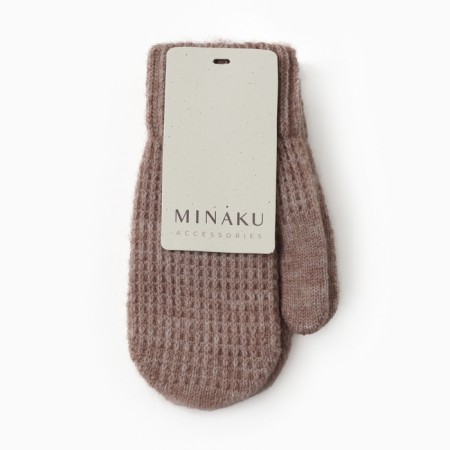 Baby mittens minku, brown color, 18 cm-3