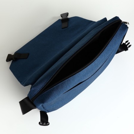 Male bag, "Medvedkovo", blue color-3
