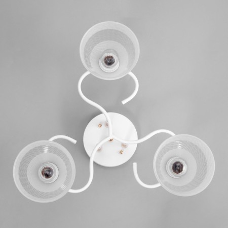 Linda chandelier 3x60W E27 white, gold 47x47x23cm-3