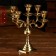 Hassan Climbated 5 candles, brass 23x23x23 cm
