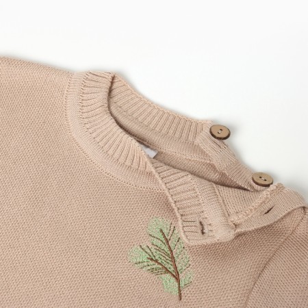 New Year. Jumper knitted baby I "spruce branches" growth 68-74 cm-6