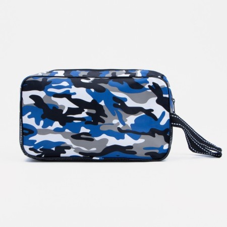 Lightning cosmetic bag, blue color/camouflage-1
