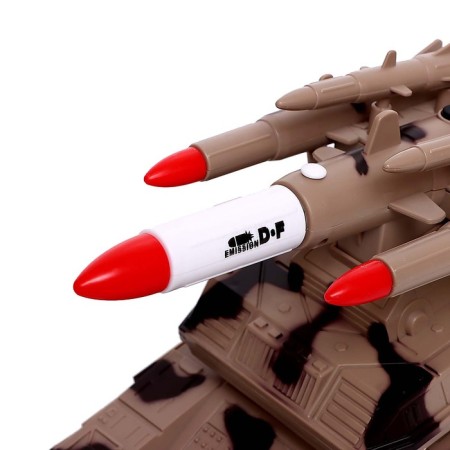 Radio -controlled “Battle” tank, shoots, smoke effect, brown color-4