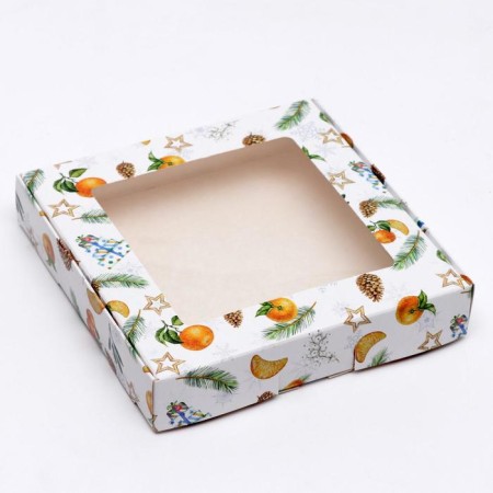 Self -assembly box "New Year's mood", 16 x 16 x 3 cm