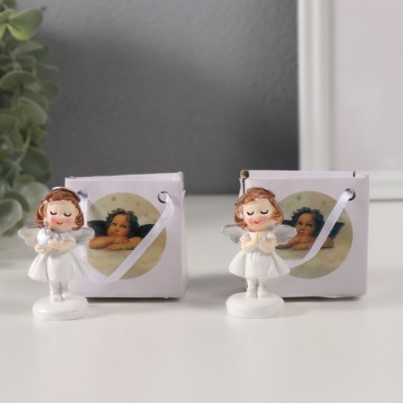 Souvenir Polystone "Girl Angel with silver wings" mix 3.5x2x5 cm-1