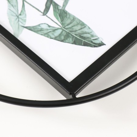 Photo frame Metal in 1 photo 10x15 cm "Loft. Circle" black 19.5x19.5x2 cm-2