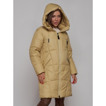 Coat insulated winter female, size 44, mustard color-6