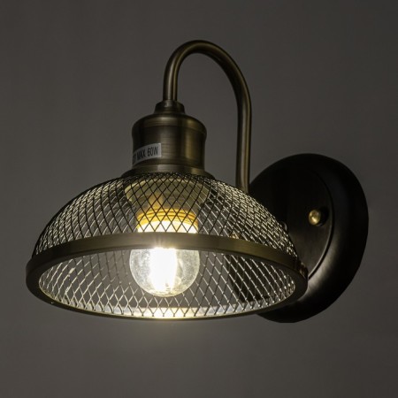 Bra "Lumen" 1x60W E27 Black/Brass 20x20x15cm-2