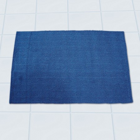 Solid bathroom mat, blue/blue color 55x85 cm-1