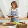 Apron Ethel "Kitchen" Tsv. Sery, 60x70cm, Sarzha, 100% H/L