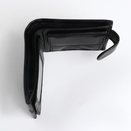 Male purse on the button, black color-3
