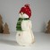 Souvenir Textile "Snowman in a green scarf, skiing" 12x9x20 cm