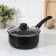 Consul bucket, 2.7 l, glass cover, plastic handle, anti -stick coating, black color