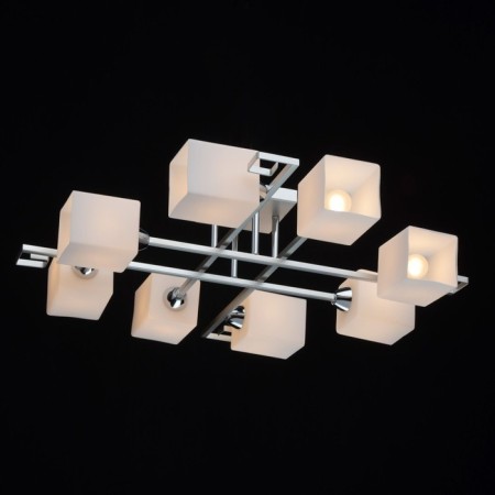 Tetro chandelier, 8x60W E14, silver color, chrome-1
