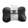 Car bone pillow, on a headrest, eco -leather perforated, black 16x24 cm