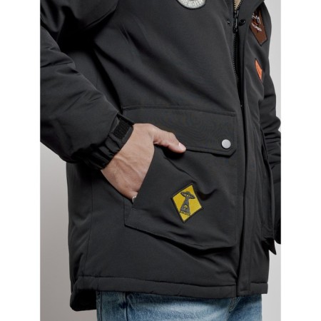 Male Winter jacket, size 48, black color-8