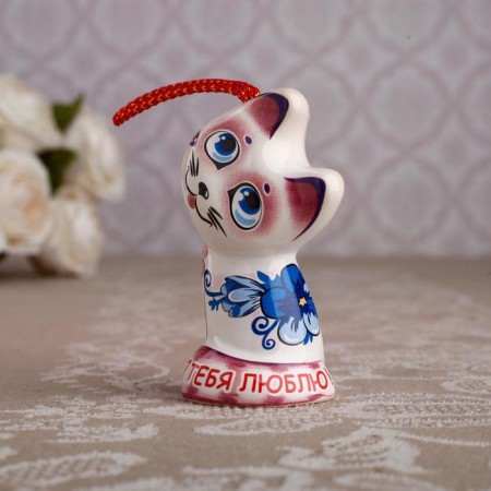 Souvenir bell "kitten. Love", 6 cm, mix-3