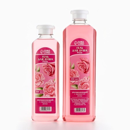 Shower gel, moisturizing, 490 ml, rose aroma, beauty pantry-7