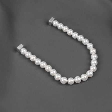 Picking for curtains “Pearl beads”, D = 1.5 cm, 39 cm, white color-1