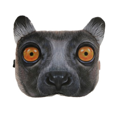 Pillow on the headrest Matech Animals Line, Lemur, 30 x 25 x 10 cm, gray-2