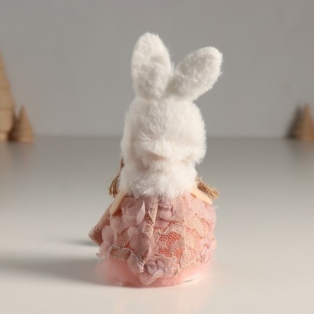 Interior doll "Angel in a flower dress in a hat with ears" 5.5x7x19.5 cm-3