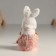 Interior doll "Angel in a flower dress in a hat with ears" 5.5x7x19.5 cm