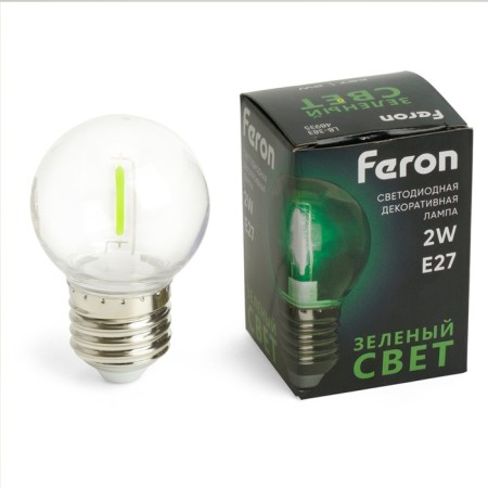 LED LED Feron, E27, 2 W, 230 V, green light