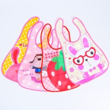 Bibslate with a pocket for a girl, waterproof, on Velcro, Mix color