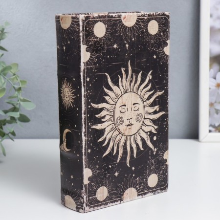 Safe-book wood to the leatherette "Slavic Sun" 21x13x5 cm