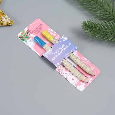 Growing gift pencils Mini "Blue spruce + chamomile" set 2 pcs.-1