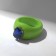 Ring "Shine" one insert, color blue-green, size 18