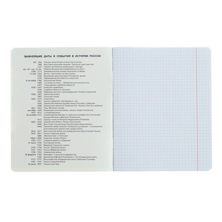 A notebook “Photosphere”, 40 sheets in a cage, “History”, Cover Cover Cardboard, VD-LIK-1