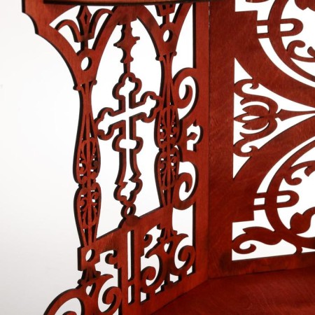 Iconostasis No. 14, color red tree, 42x22x52 cm-2