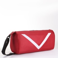 Sports bag with lightning, long belt, red color