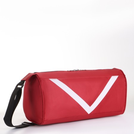 Sports bag with lightning, long belt, red color