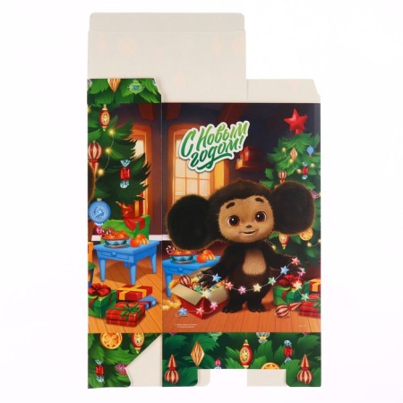 Folding box, 16 x 23 x 7.5 cm "Happy New Year!", Cheburashka-5