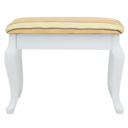 Retro banquet with storage, 550x330x430, white, beige strip-3