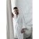 Terry dressing gown, size 48, white color