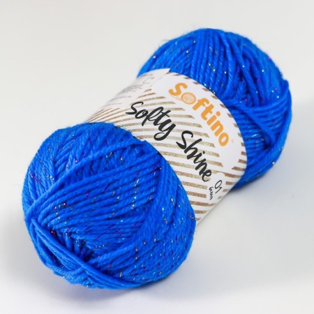 Yarn 70% acrylic, 30% silk "Softy Shine" 50 g 85 m color 33 blue-1