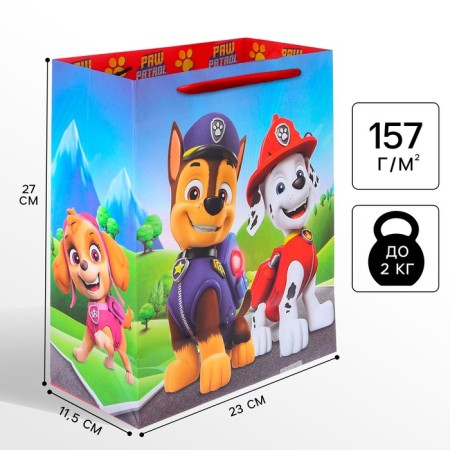 Gift package, 23x27x11 cm, packaging, puppy patrol