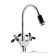 Comer for the kitchen "Everest" B58-071F, two-wound, high spout, on a nut, chrome/black