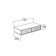 Suspended cabinet "Repit", with 2 lizards, 750x350x150, gold craft, white gloss, gold