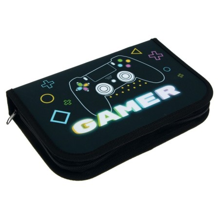 Penal 1 section, 130 x 210 x 40 mm, 2 folding strips, fabric, calligrata top, Content "Gamer"-1