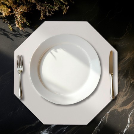 Napkin kitchen "TEM", 38 × 38 cm, white color, octagon-4