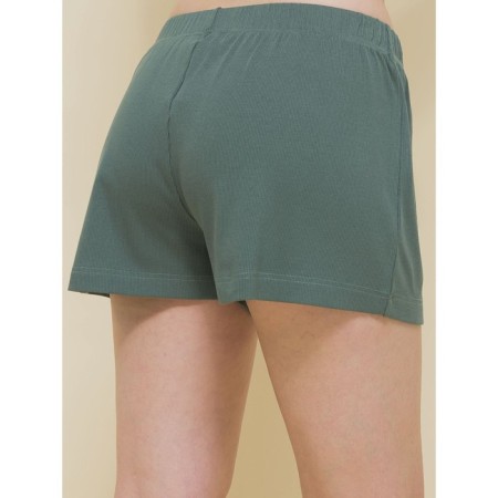 Women's shorts, size 48, green color-2