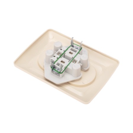 Double kranz outlet without grounding, hidden installation, 10a, beige KR-78-0247-2