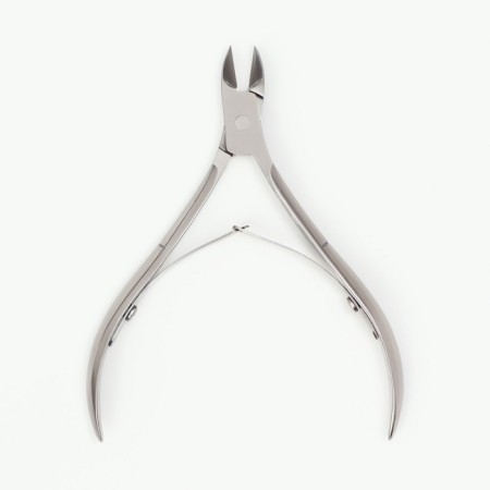 Manicure nippers for cuticle, double spring, 9.5 cm, blade length - 10 mm, on the blist, silver color-5