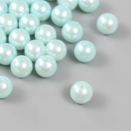 A set of beads "Pearls" d 12 mm, 250 gr, light blue-1