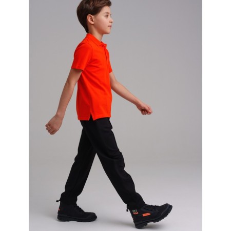 Polo for the boy PlayToday Five Elements, height 146 cm, the color is bright orange-2